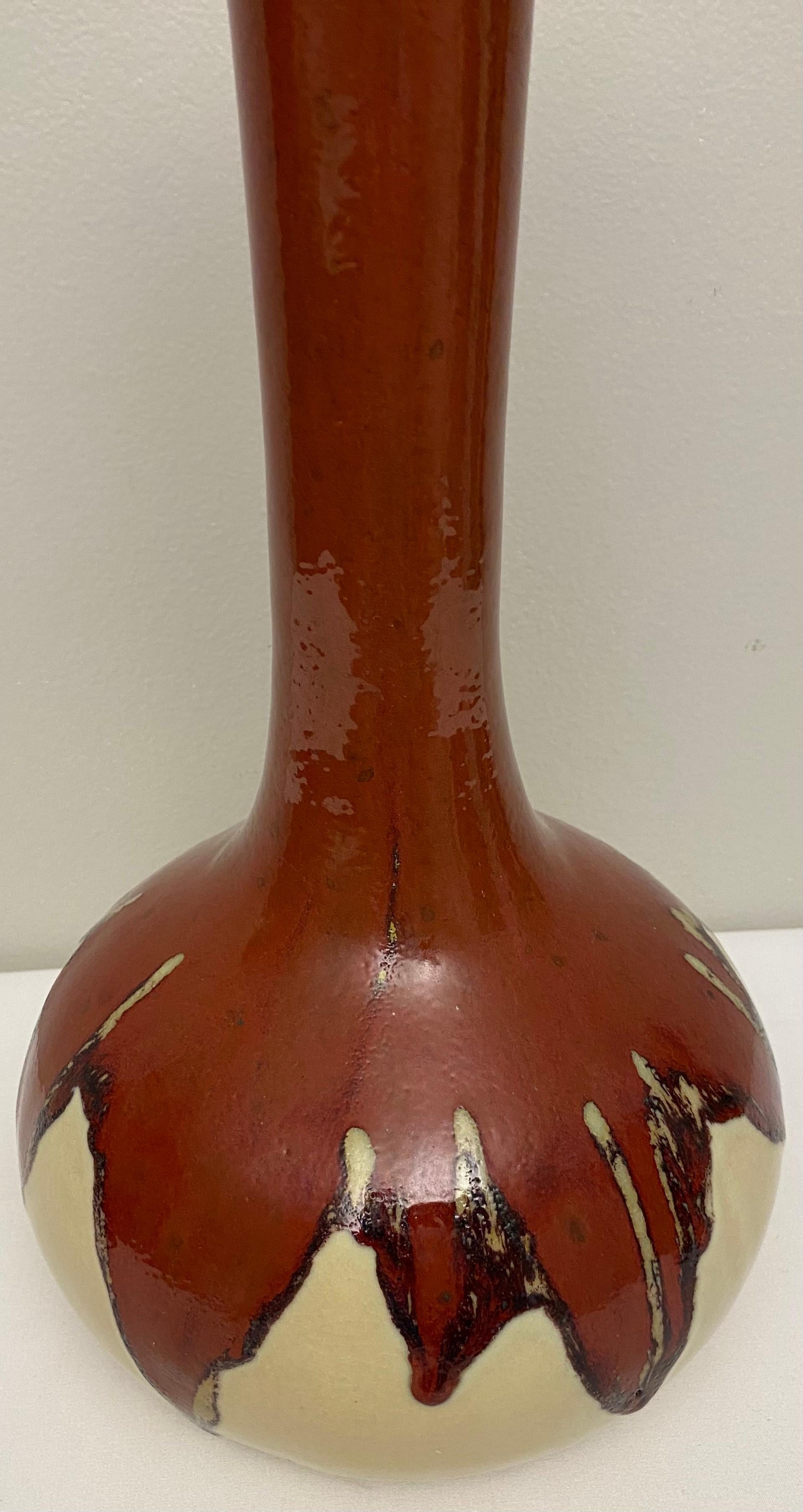 Southwest Native American Style Ceramic Flower Vase For Sale 1