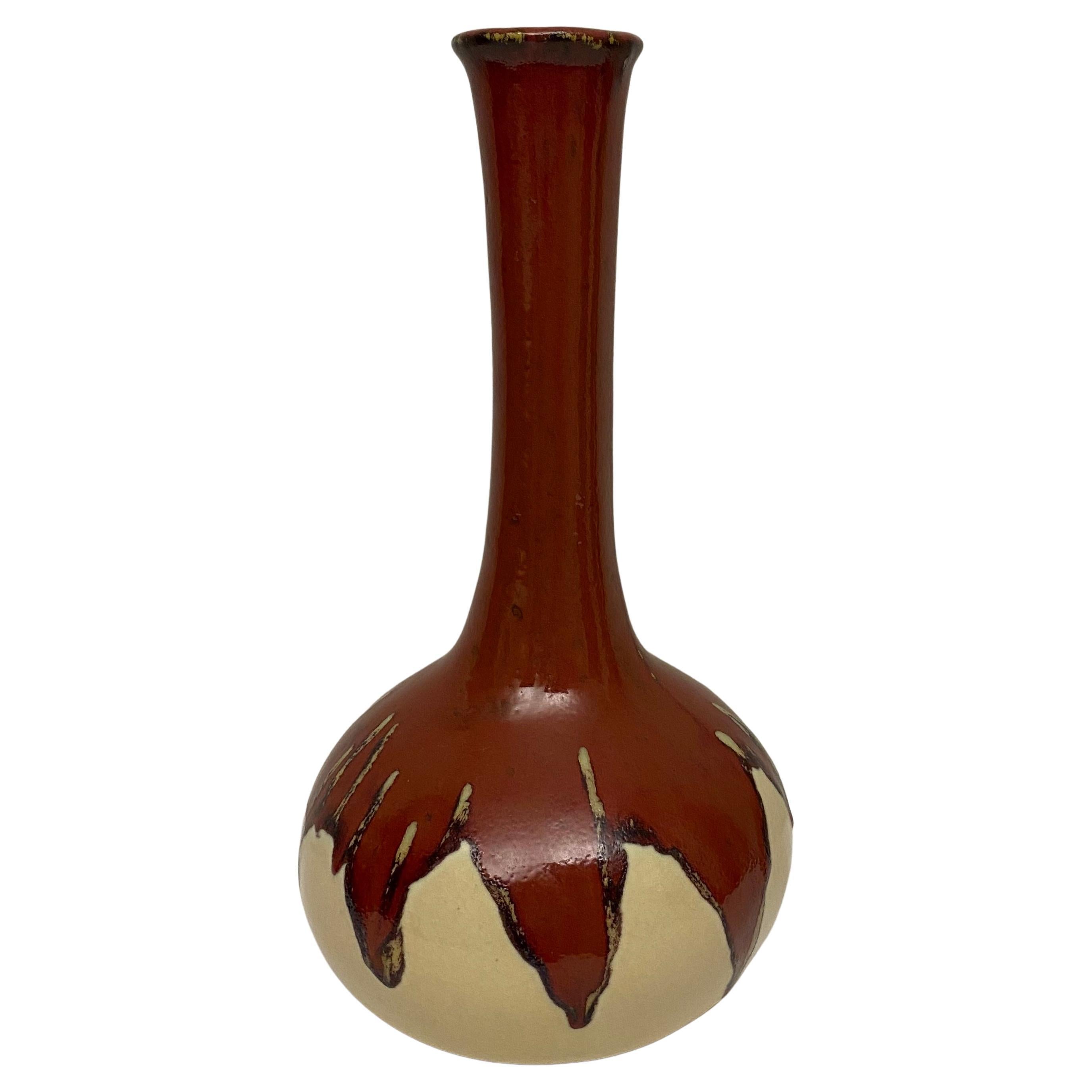 Southwest Native American Style Ceramic Flower Vase For Sale