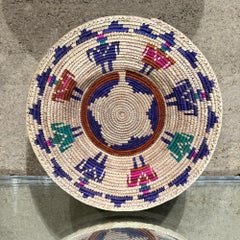 Southwest Navajo Inspired Woven Basket Vintage