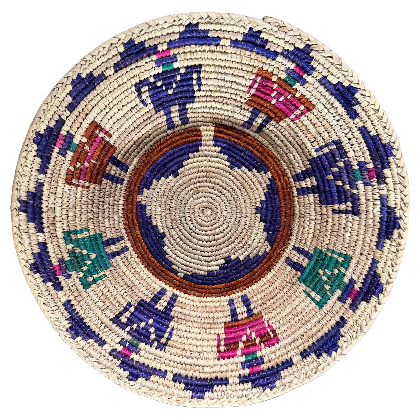 Southwest Navajo Inspired Woven Basket Vintage