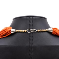 Southwest Red Glass Seed Beaded 30-Strand Necklace