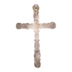 Southwest Turquoise and Sterling Silver Cross Pendant