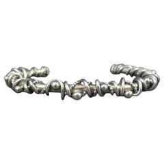 Bracciale brutalista sud-occidentale in sterling da 5,5 pollici con fili intrecciati You Si