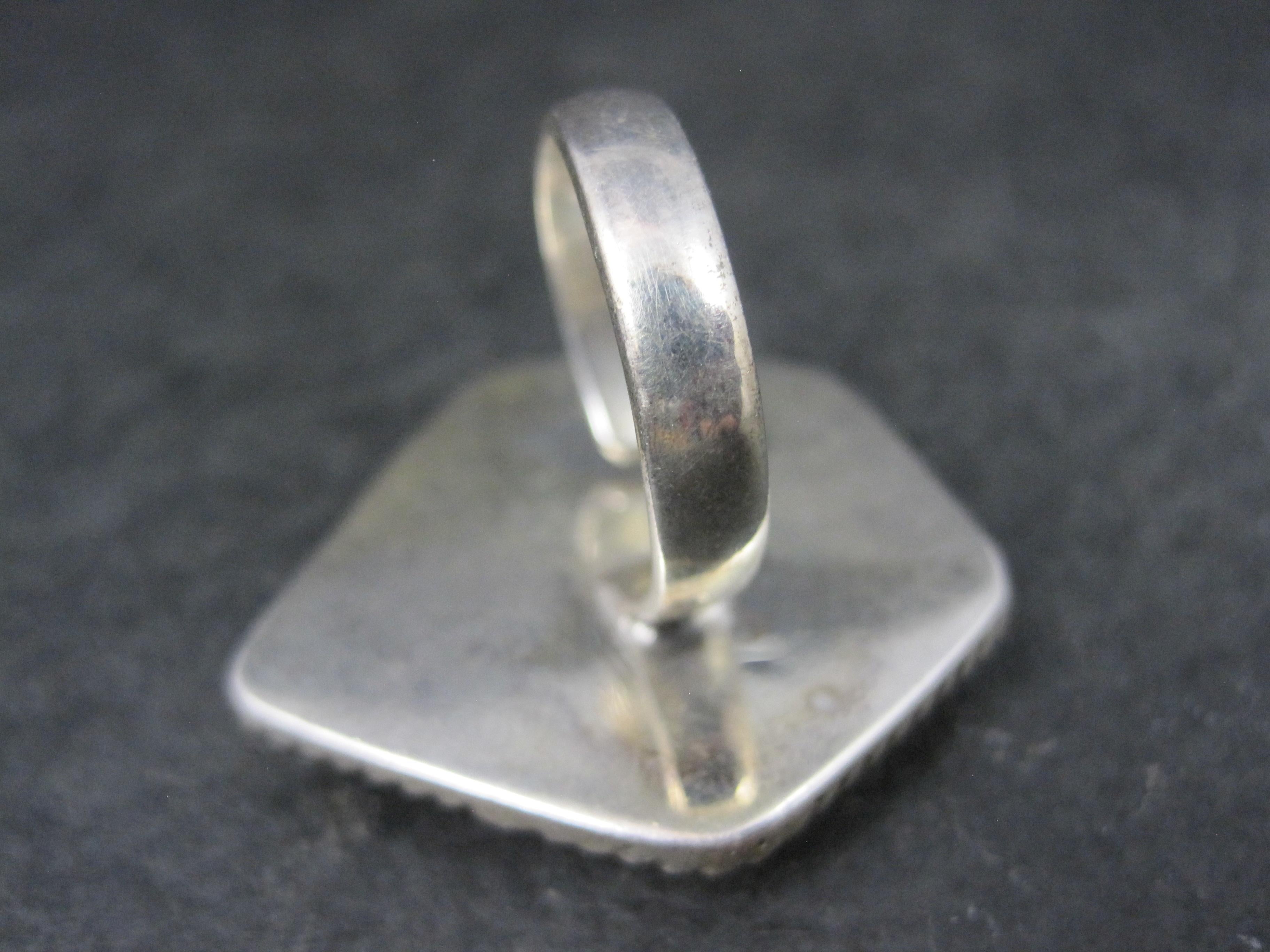 da uomo o donna Anello di diaspro Southwestern Deer Fawn Misura 7 A. Silver in vendita