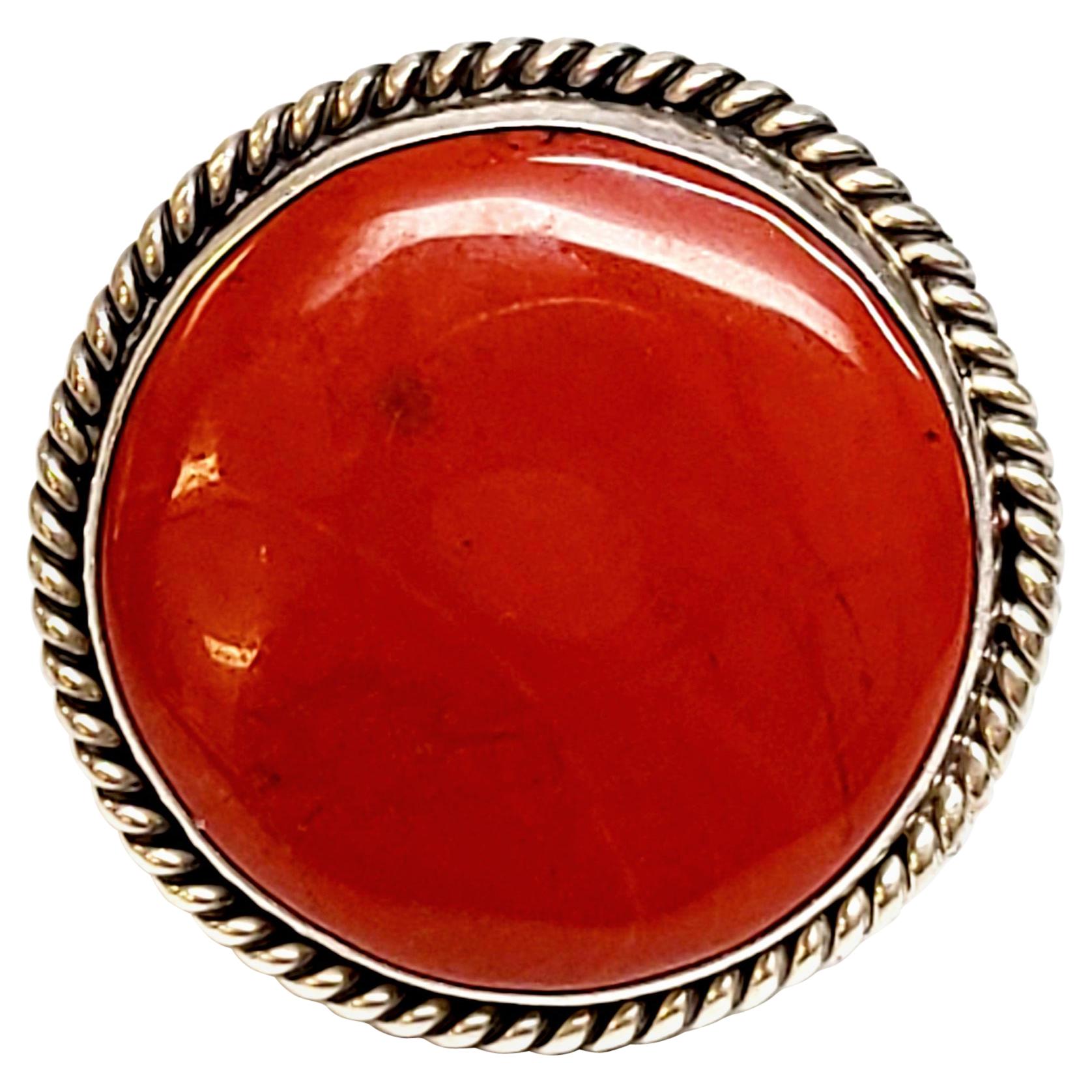 Southwestern Kenny B Bracken Sterling Silver Red Jasper Ring