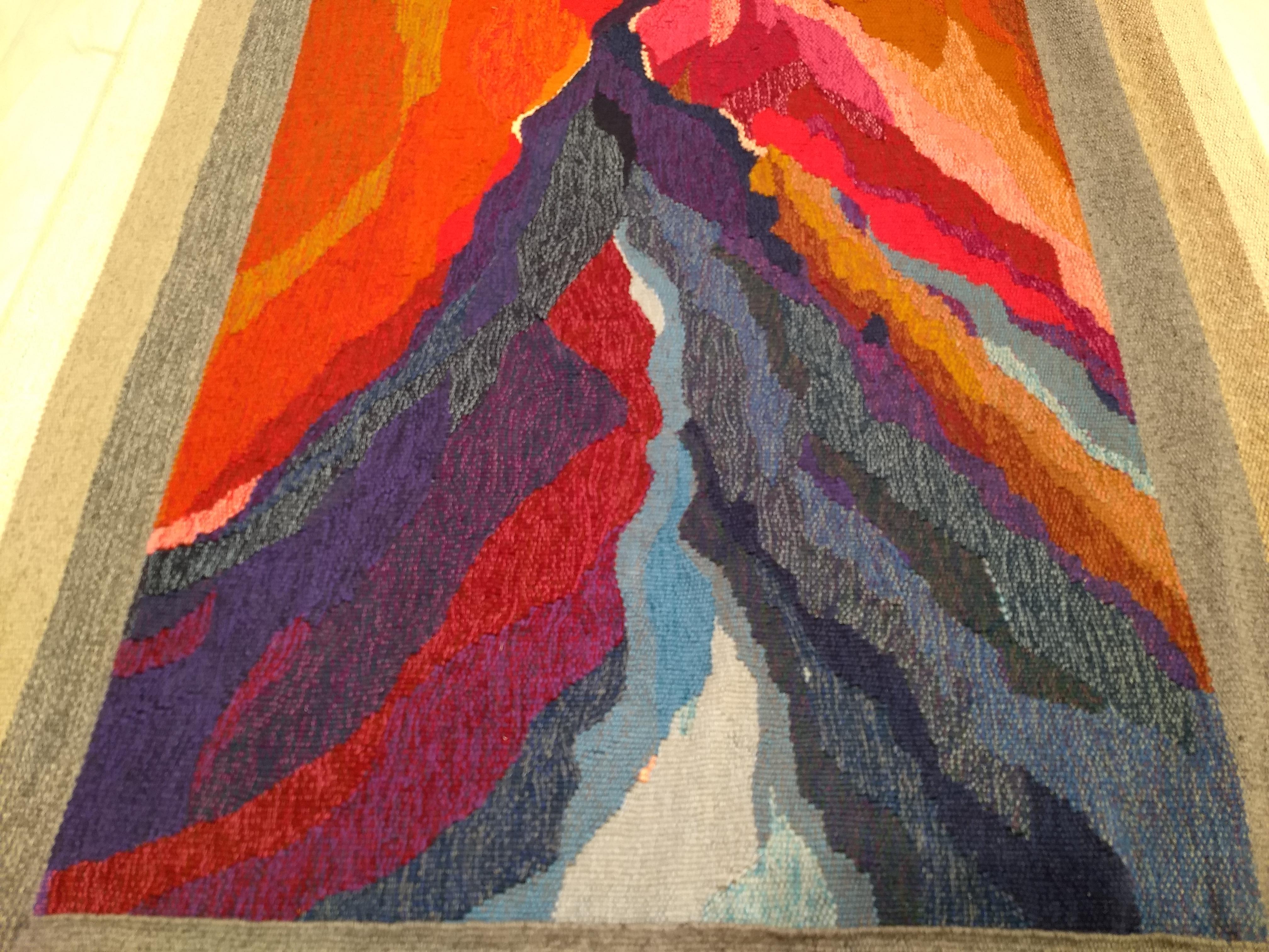 Wool Vintage Tapestry Capturing the Sunset Colors in the American Southwest Landscape For Sale