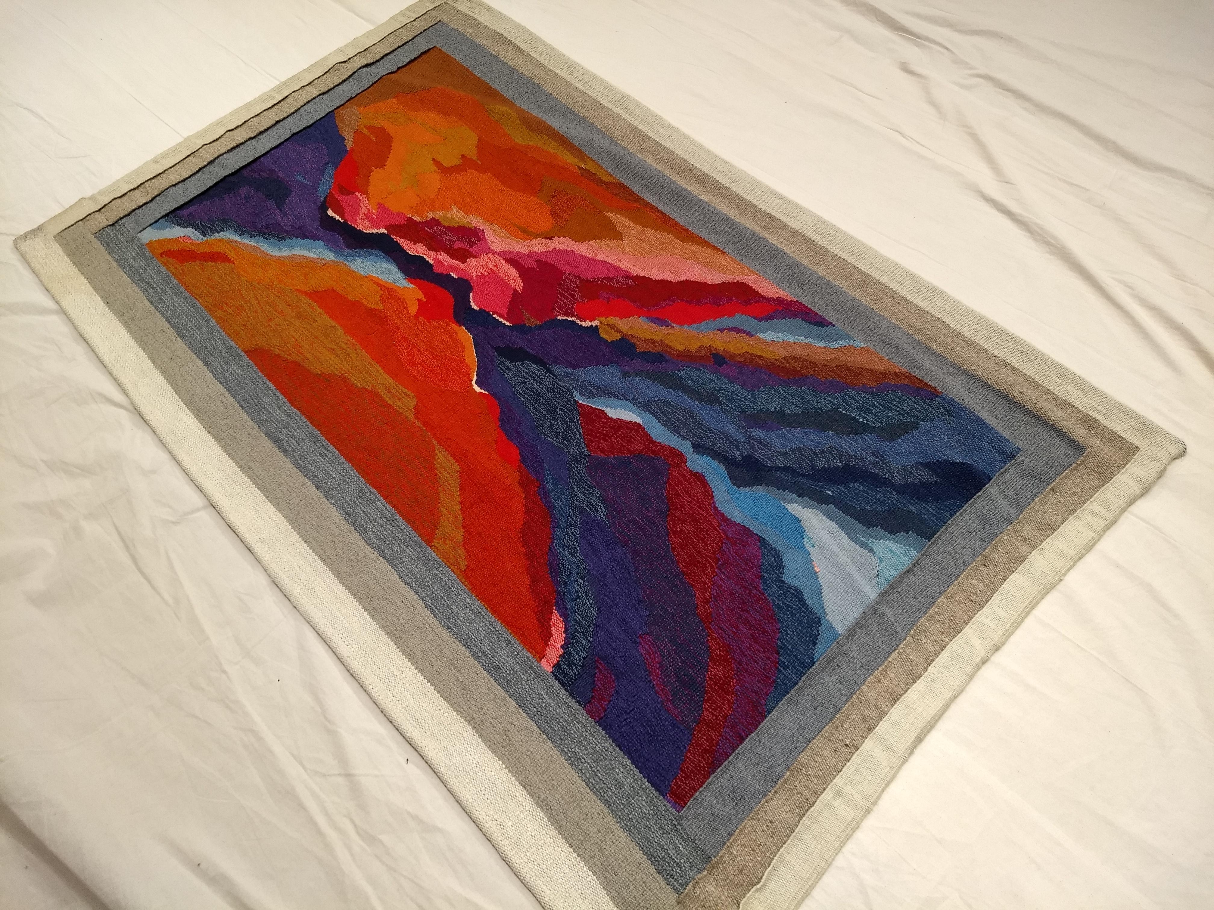 Vintage Tapestry Capturing the Sunset Colors in the American Southwest Landscape For Sale 2