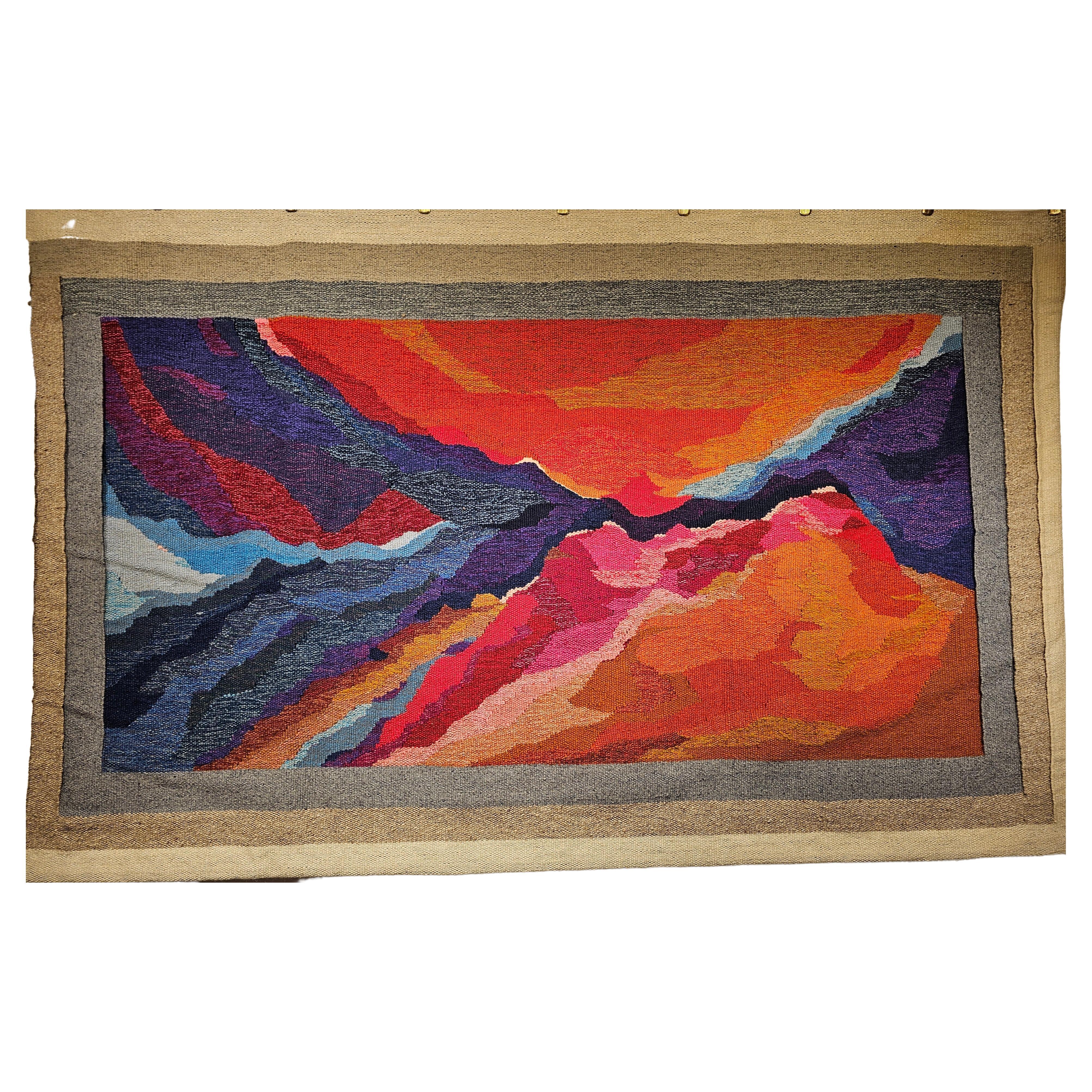 Vintage Tapestry Capturing the Sunset Colors in the American Southwest Landscape