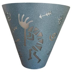 Applique murale en métal du sud-ouest avec découpe de Kokopelli et am designs de pétroglyphes