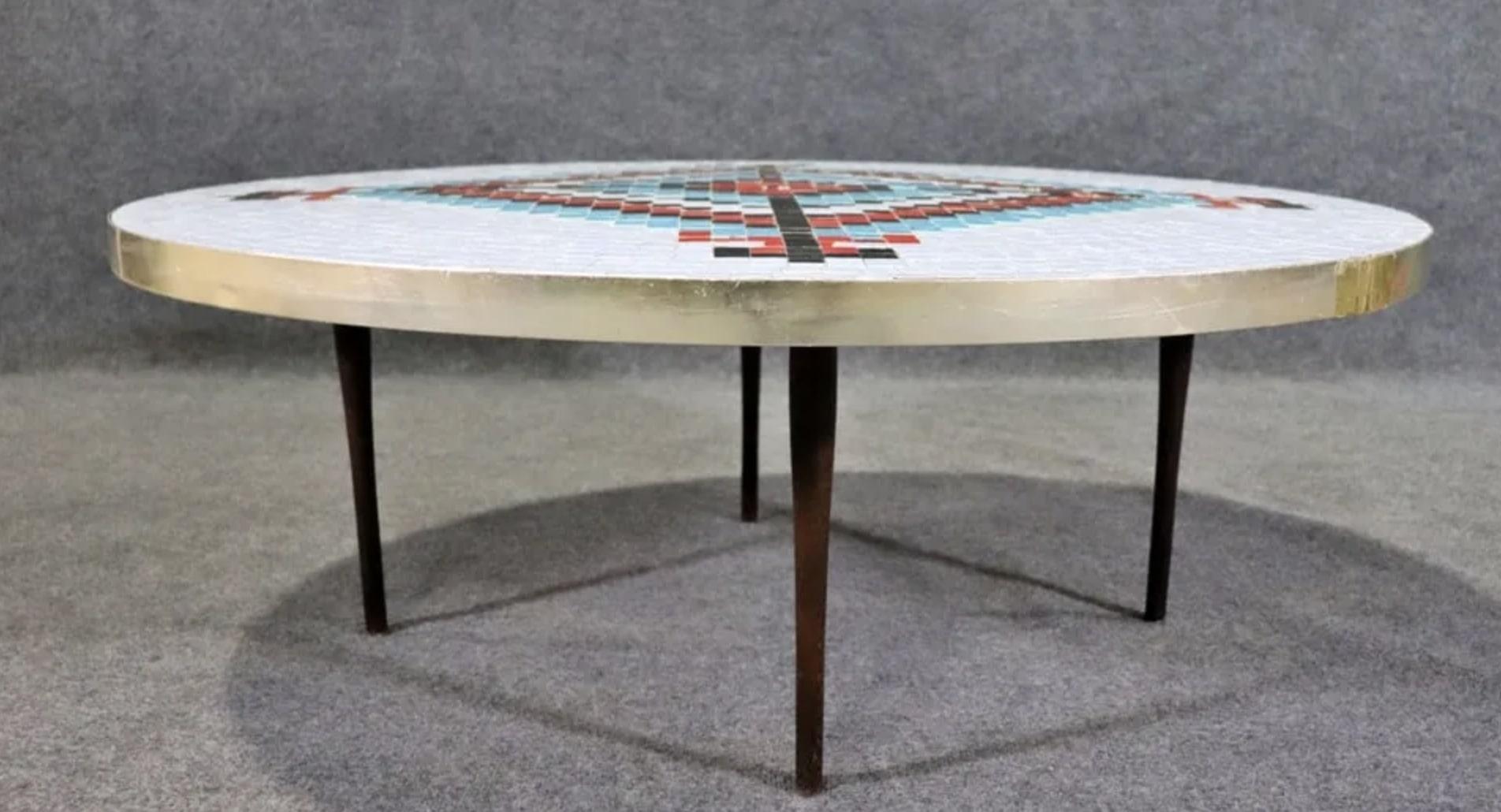 Southwestern Motif Tile Coffee Table For Sale 3