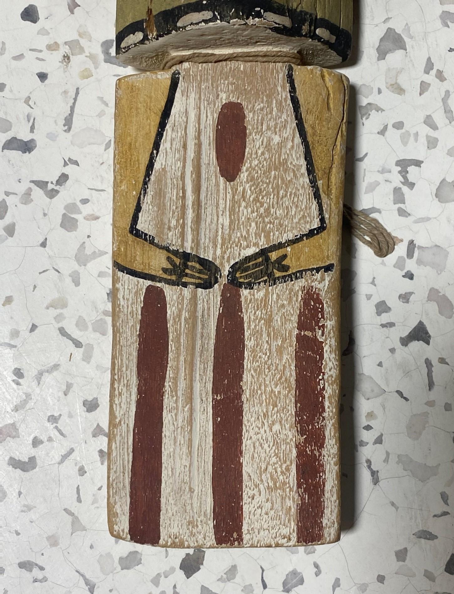 Hand-Carved Southwestern Native American Hopi Hand Carved Child Cradle Kachina Katsina Doll For Sale