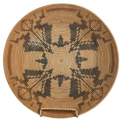 Southwestern Native American Indian Navajo Bowl with Stylized Floral Decor C1920