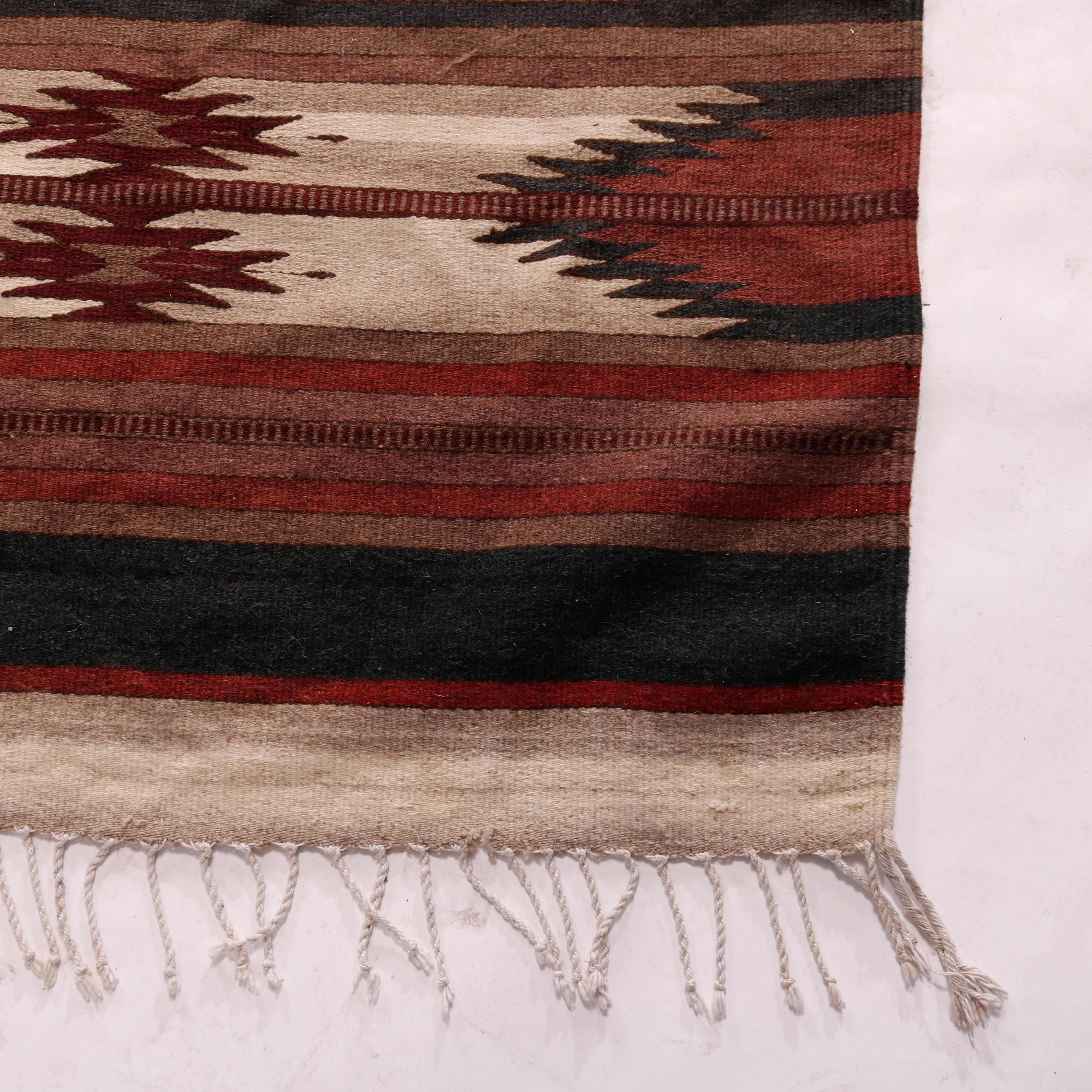 Southwestern Native American Indian Style Wool Rug Circa 1930 1