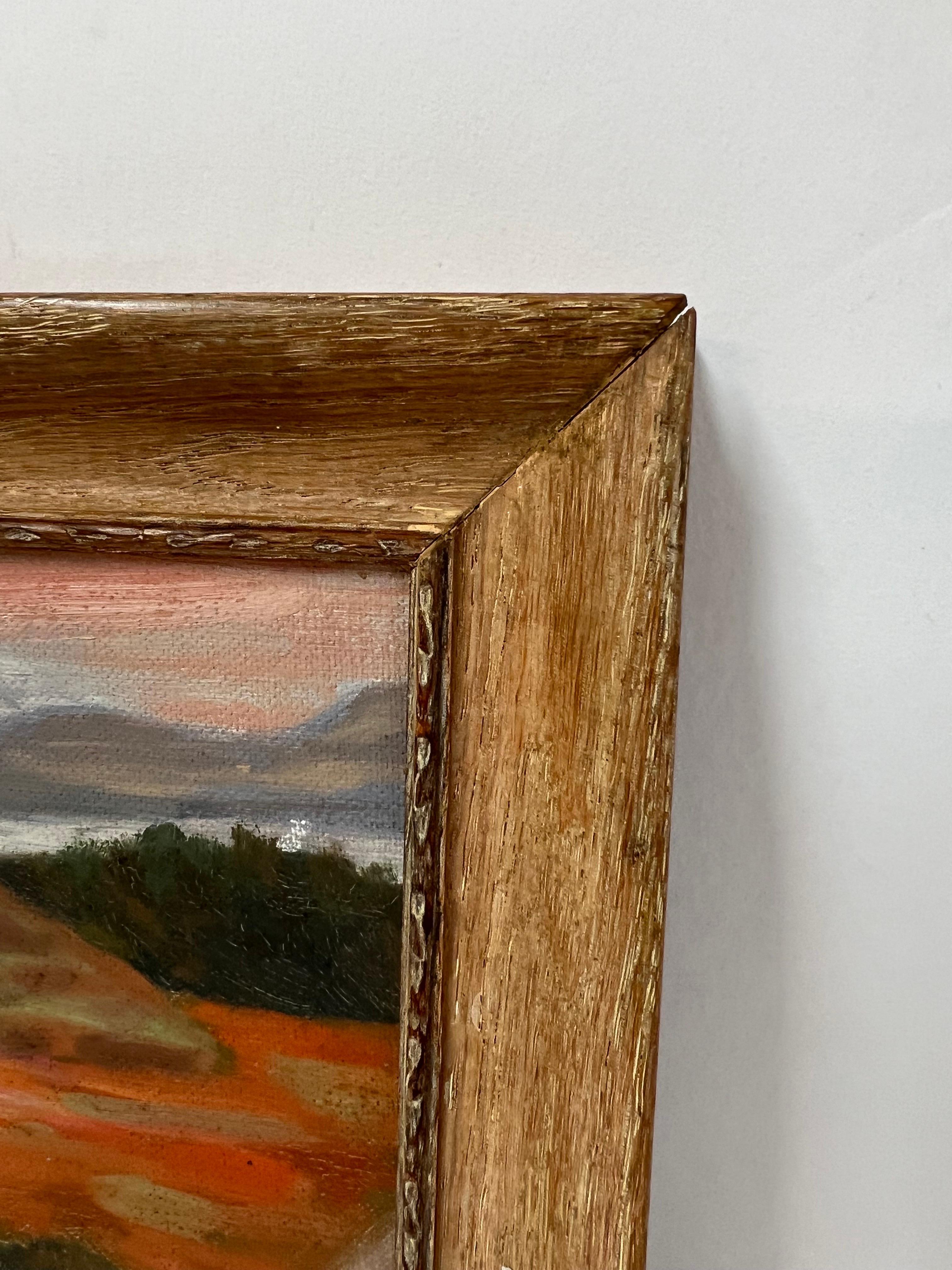 Südwestliches Ölgemälde auf Karton mit Bergen auf Karton, signiert J Guthrie im Angebot 7
