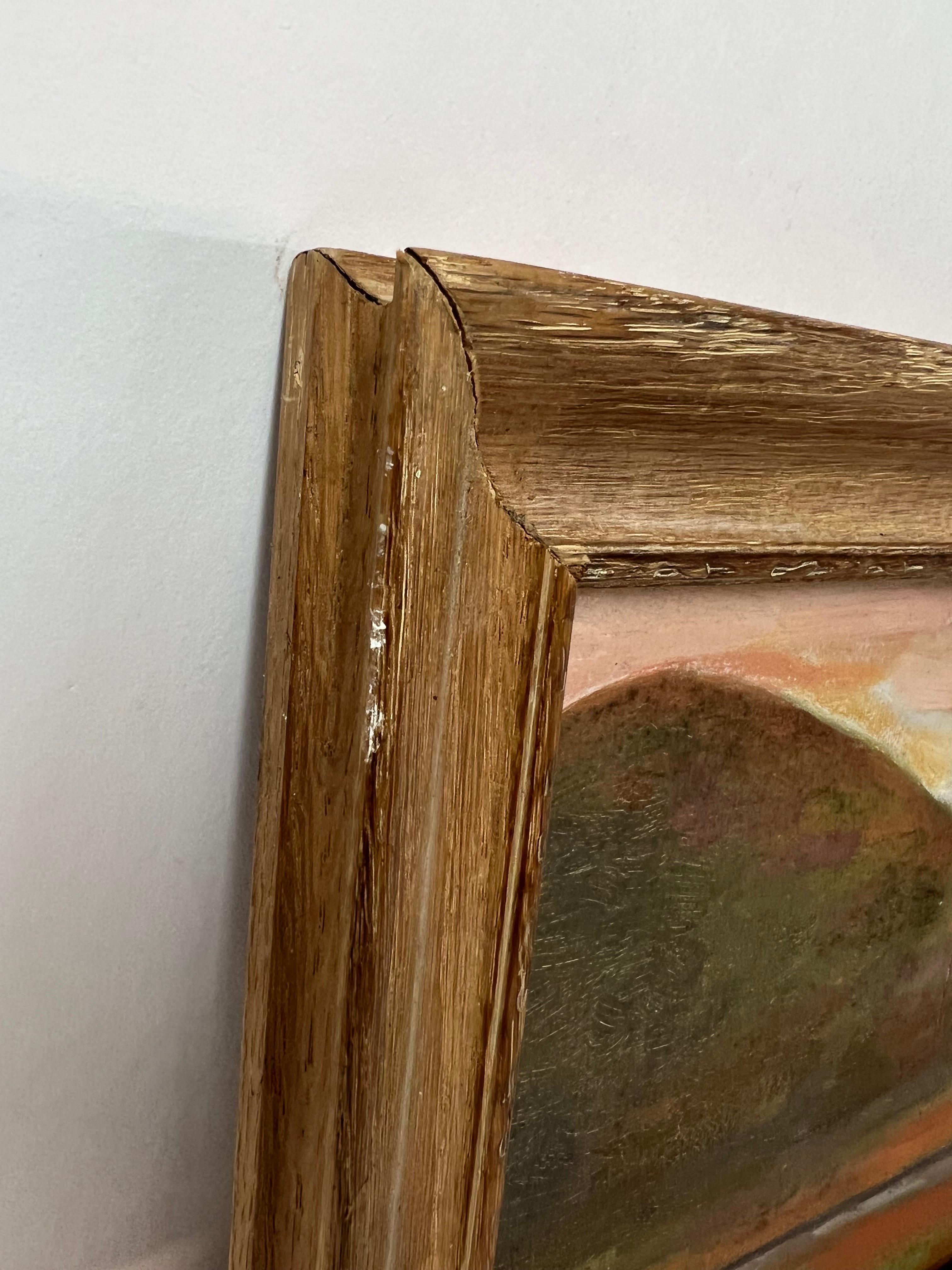 Südwestliches Ölgemälde auf Karton mit Bergen auf Karton, signiert J Guthrie im Angebot 8