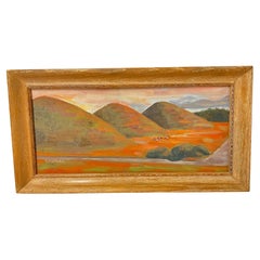 Óleo del Suroeste sobre tabla de Montañas firmado J Guthrie
