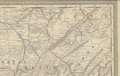 Southwestern Pennsylvania Antique Map c.1888 – Keystone State Counties & Cities