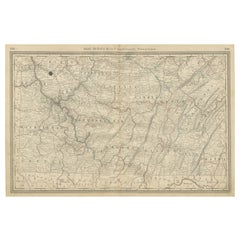 Southwestern Pennsylvania Antique Map c.1888 – Keystone State Counties & Cities