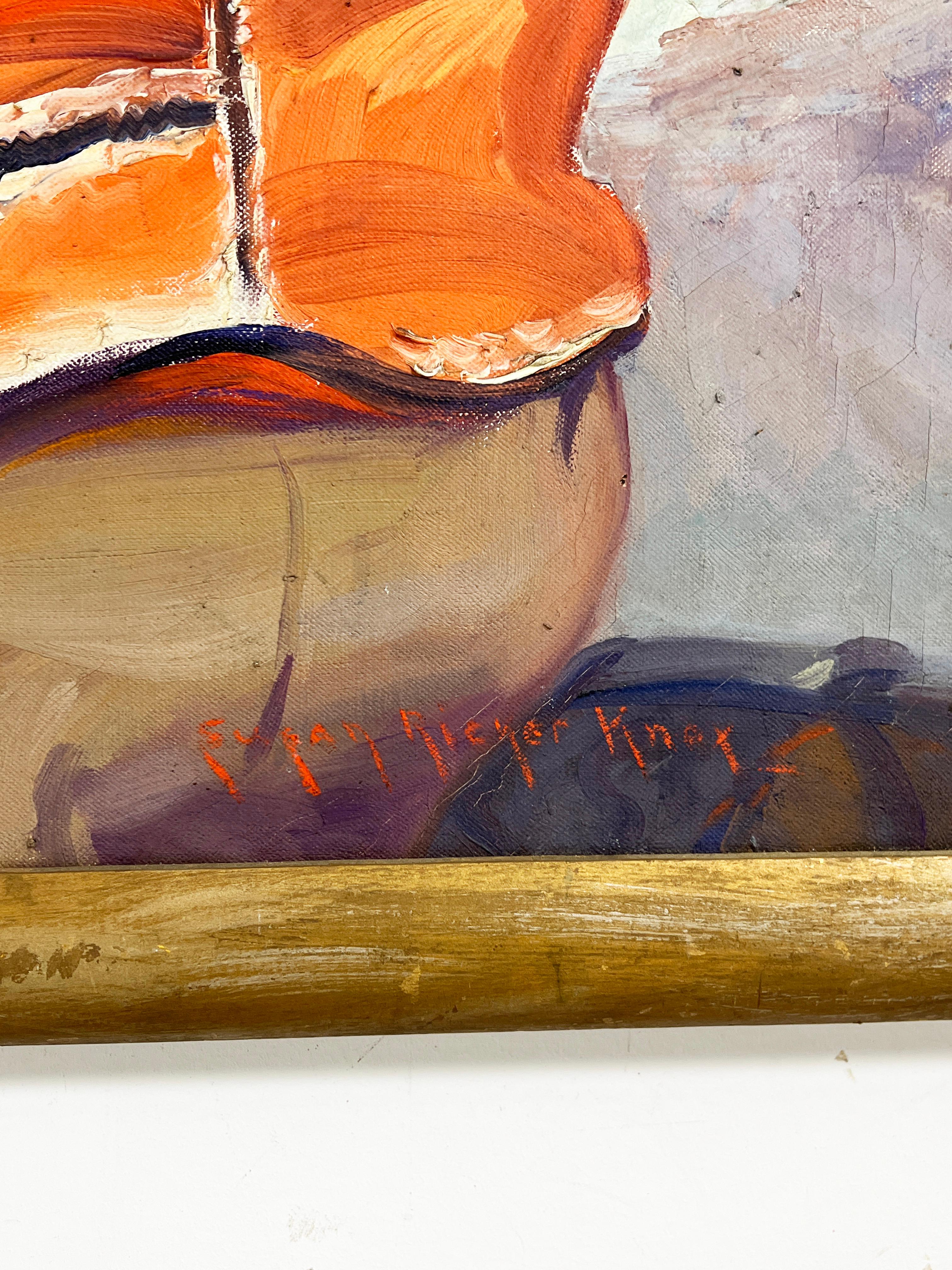 Milieu du XXe siècle Portrait de style Santa Fe du sud-ouest par Susan Ricker Knox, vers les années 1930 en vente