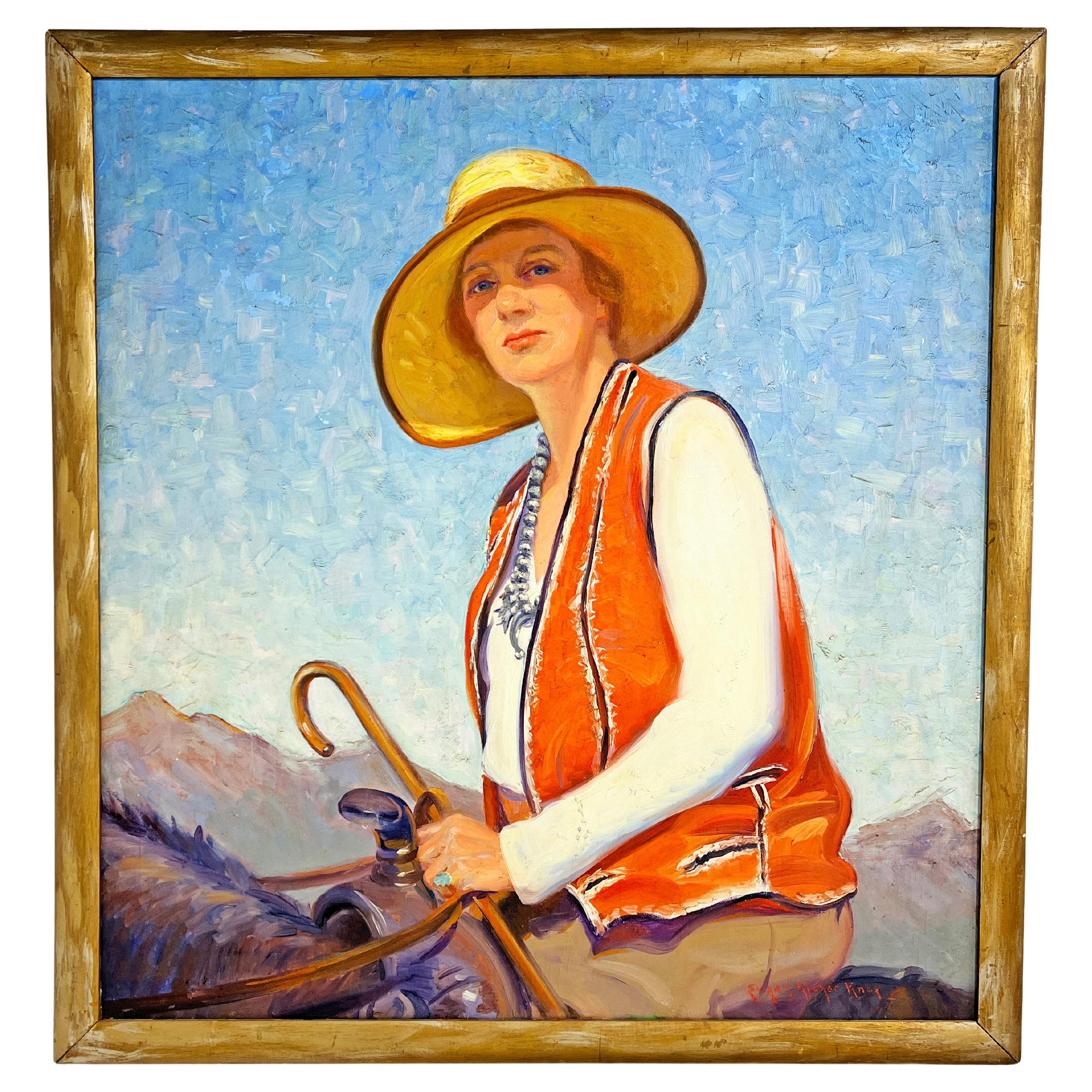Portrait de style Santa Fe du sud-ouest par Susan Ricker Knox, vers les années 1930 en vente