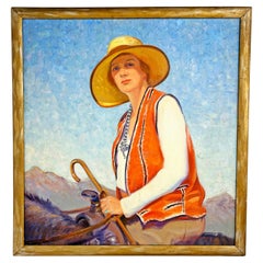 Southwestern Santa Fe Style Portrait by Susan Ricker Knox, Circa 1930s