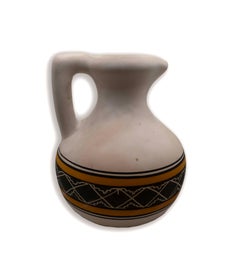 Southwestern Signed Ute Mountain Tribe Native American Pottery Jug Round Pitcher