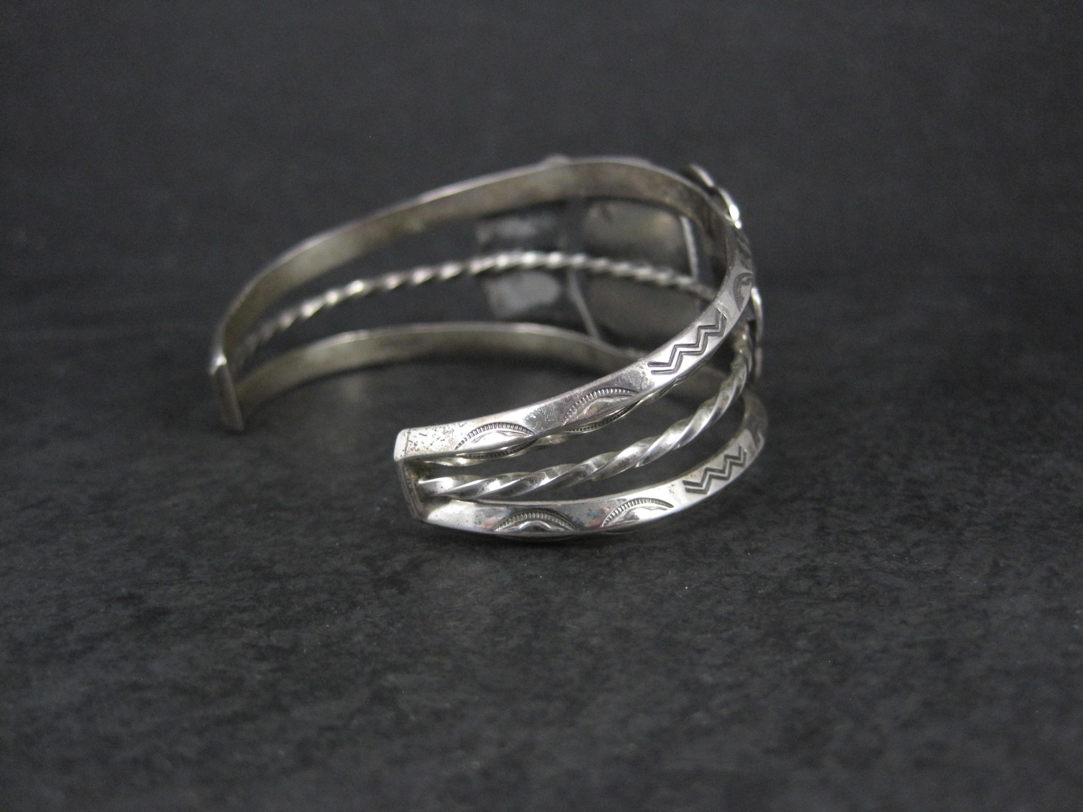 Bracciale a grappolo in argento del sud-ovest da 6,25 pollici in vendita 1