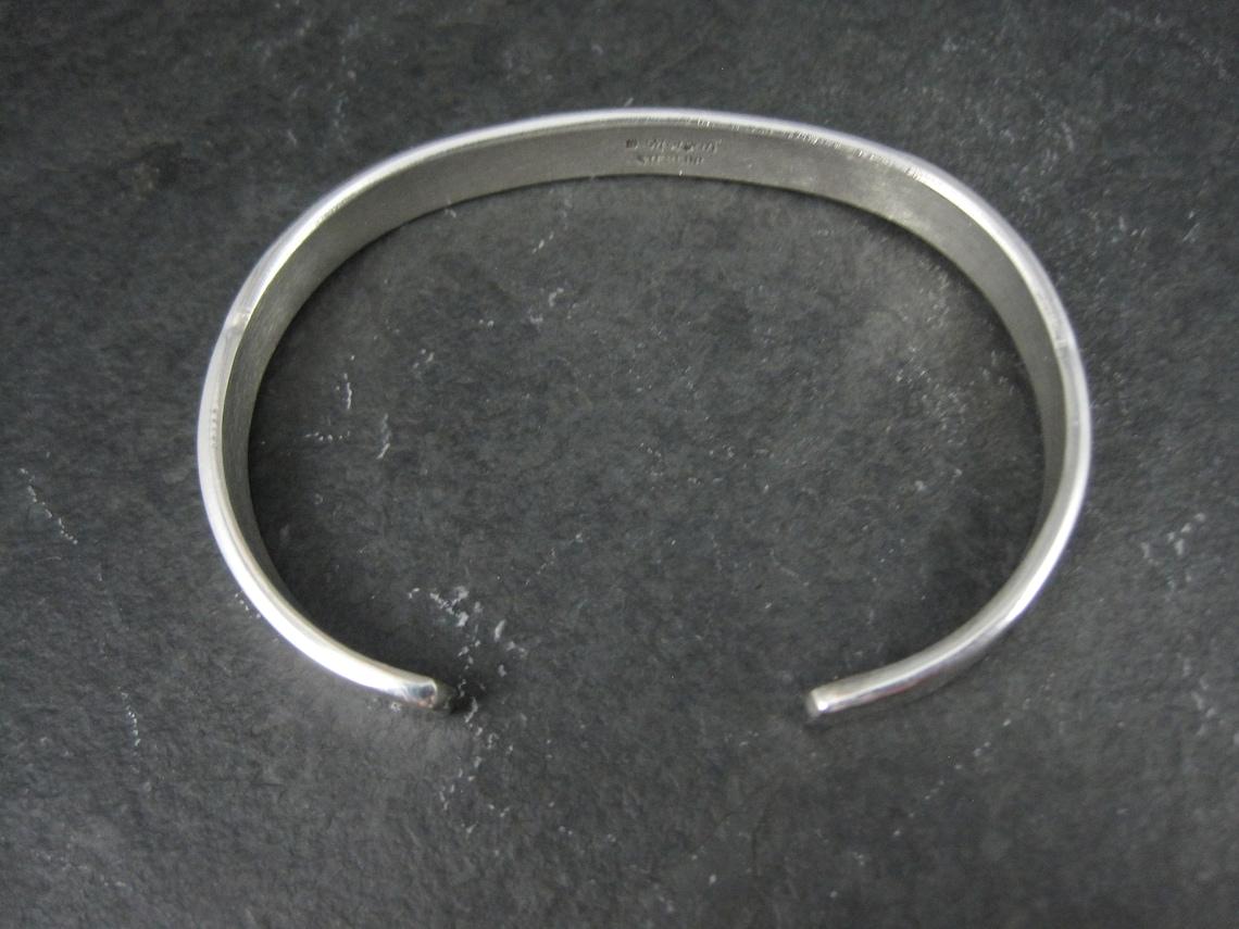 Southwestern Sterling Cuff Bracelet 6 Inches Bruce Morgan In Excellent Condition For Sale In Webster, SD