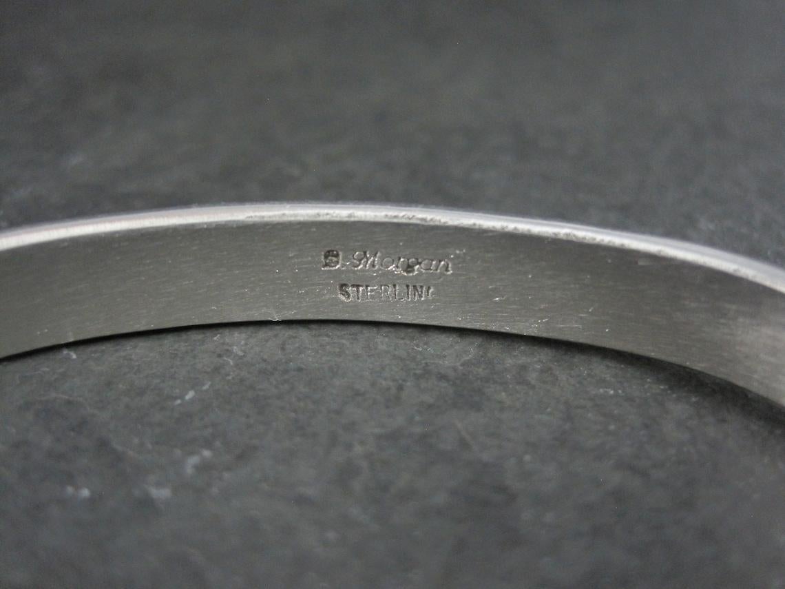 Native American Southwestern Sterling Cuff Bracelet 6 Inches Bruce Morgan For Sale