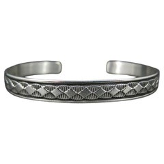 Southwestern Sterling Cuff Bracelet 6 Inches Bruce Morgan