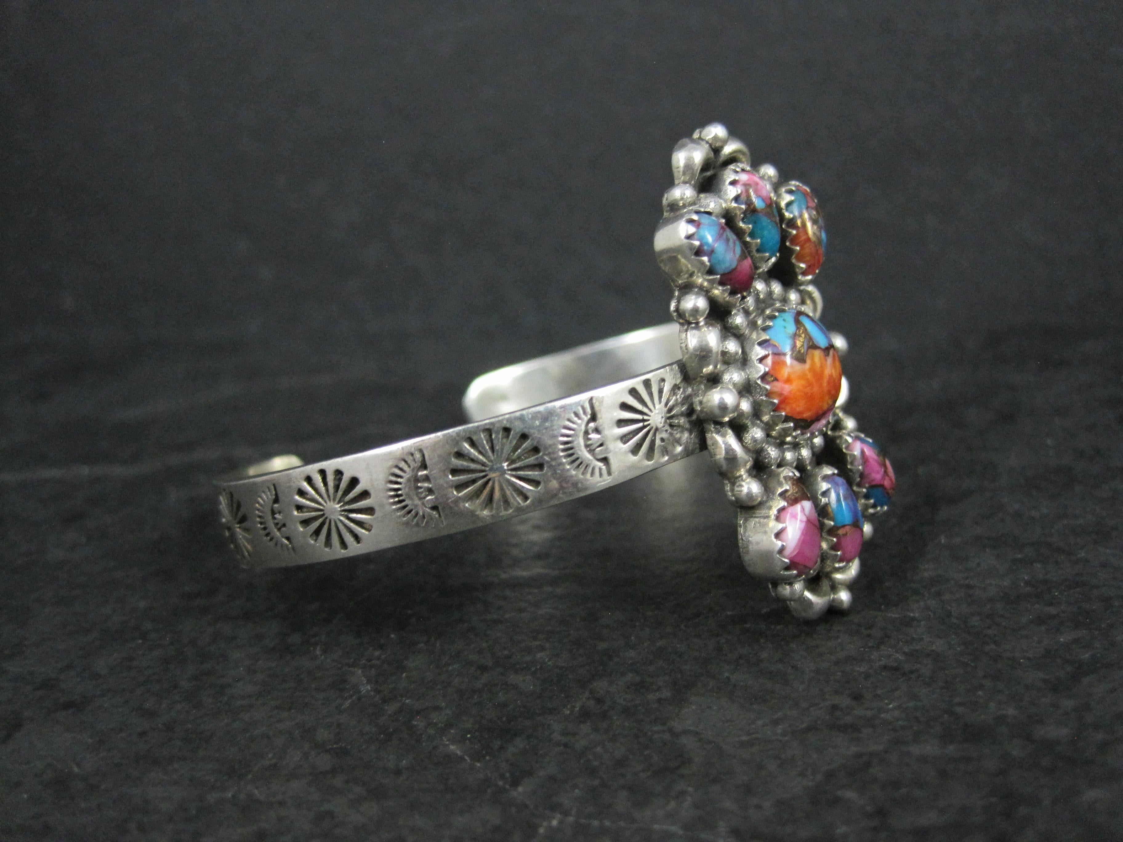 Nativo americano Bracciale con ostriche spinose in argento Sterling Southwestern Mohave Turchese 6,25