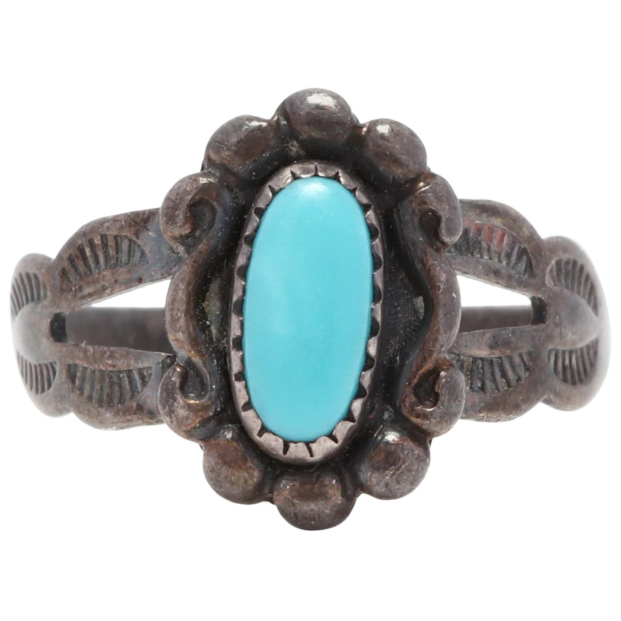Anello Southwestern in argento e turchese