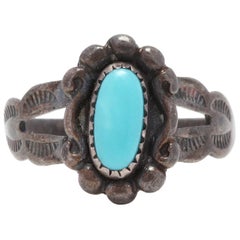 Southwestern Sterling Silver and Turquoise Ring