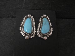 Southwestern Sterling Turquoise Earrings