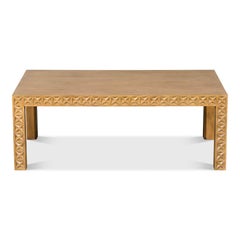 Southwestern Style Carved Leg Coffee Table
