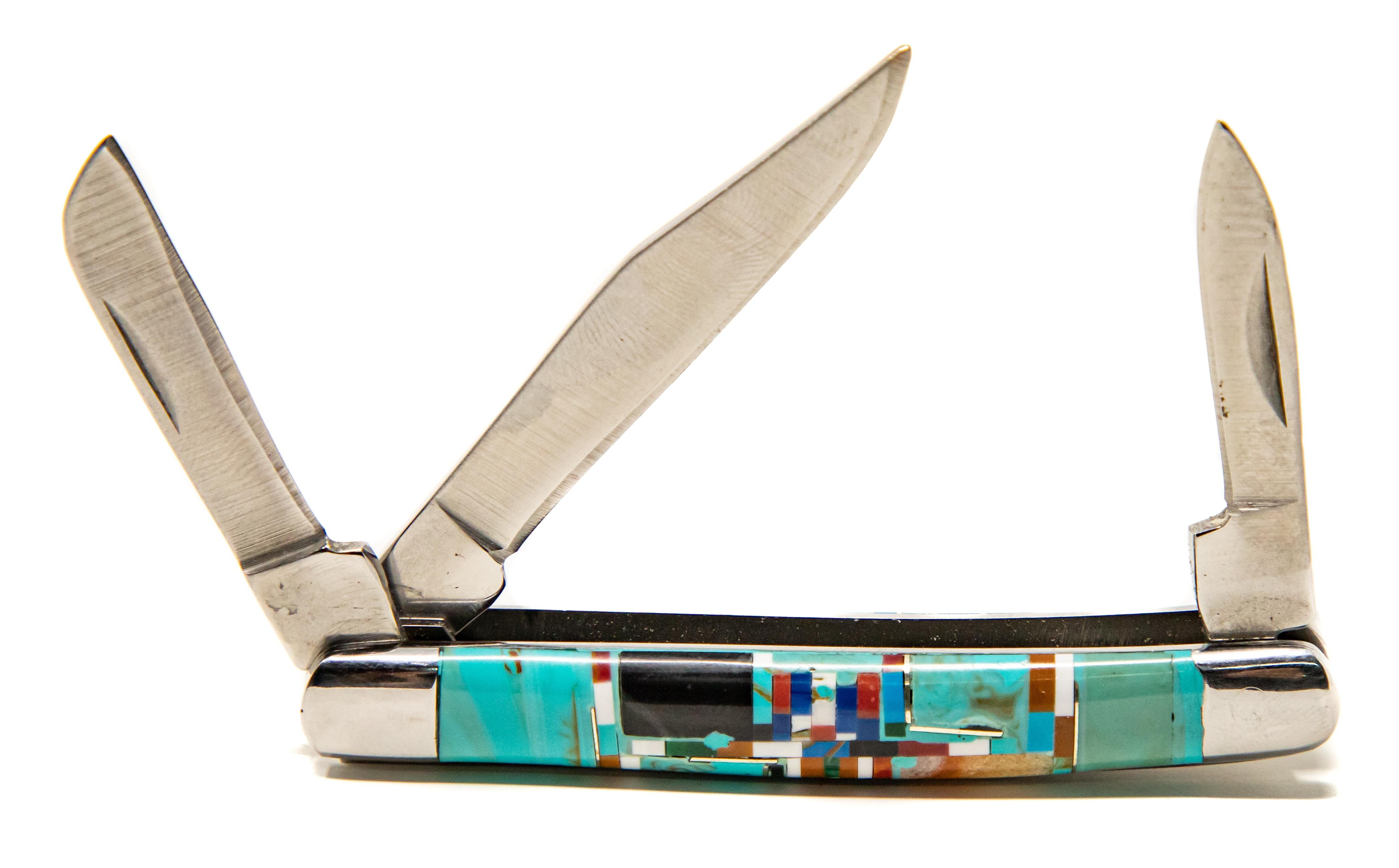 American Southwestern Style Pocket Knife For Sale