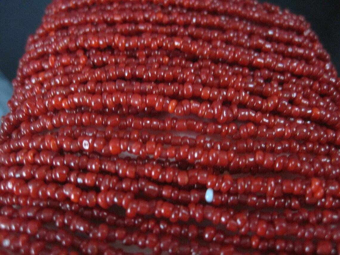 Southwestern Vintage 40 Strand Coral Bead Necklace For Sale 5