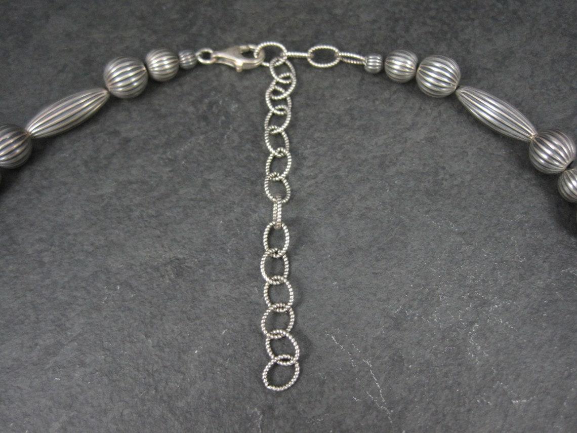 Südwestliche Vintage Sterling Perlenkette im Zustand „Hervorragend“ im Angebot in Webster, SD