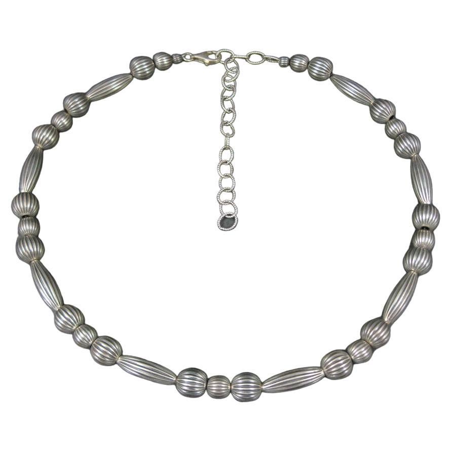 Südwestliche Vintage Sterling Perlenkette im Angebot