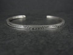 Southwestern Vintage Sterling Cuff Bracelet 6 Inches Tahe