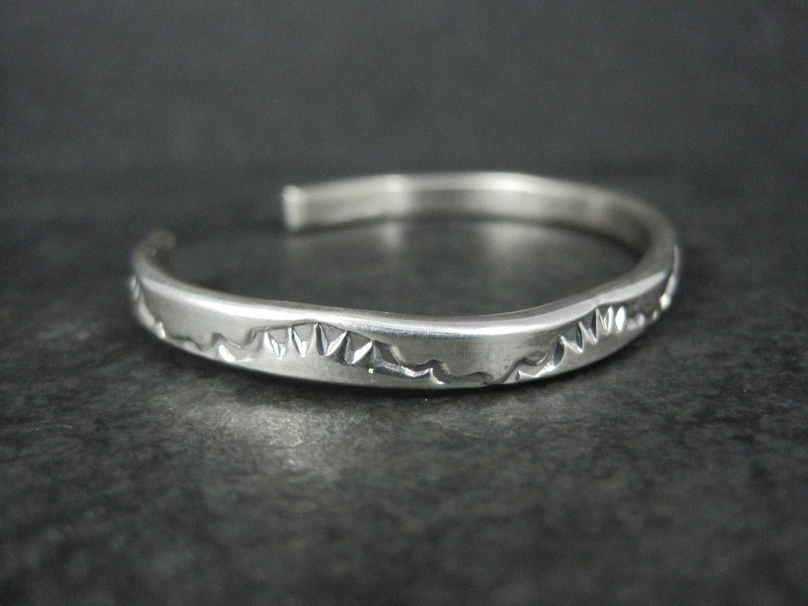  Southwestern Vintage Sterling Cuff Bracelet 6 Inches TAHE Pour femmes 