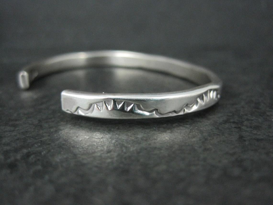 Southwestern Vintage Sterling Cuff Bracelet 6 Inches TAHE 1