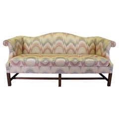 Southwood Chippendale Mahogany Fretwork Camelback Parlor Settee Sofa Couch 76"
