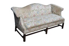 Southwood Chippendale Stil Mahagoni Laubsägearbeit Camelback Parlor Sofa Couch 77"