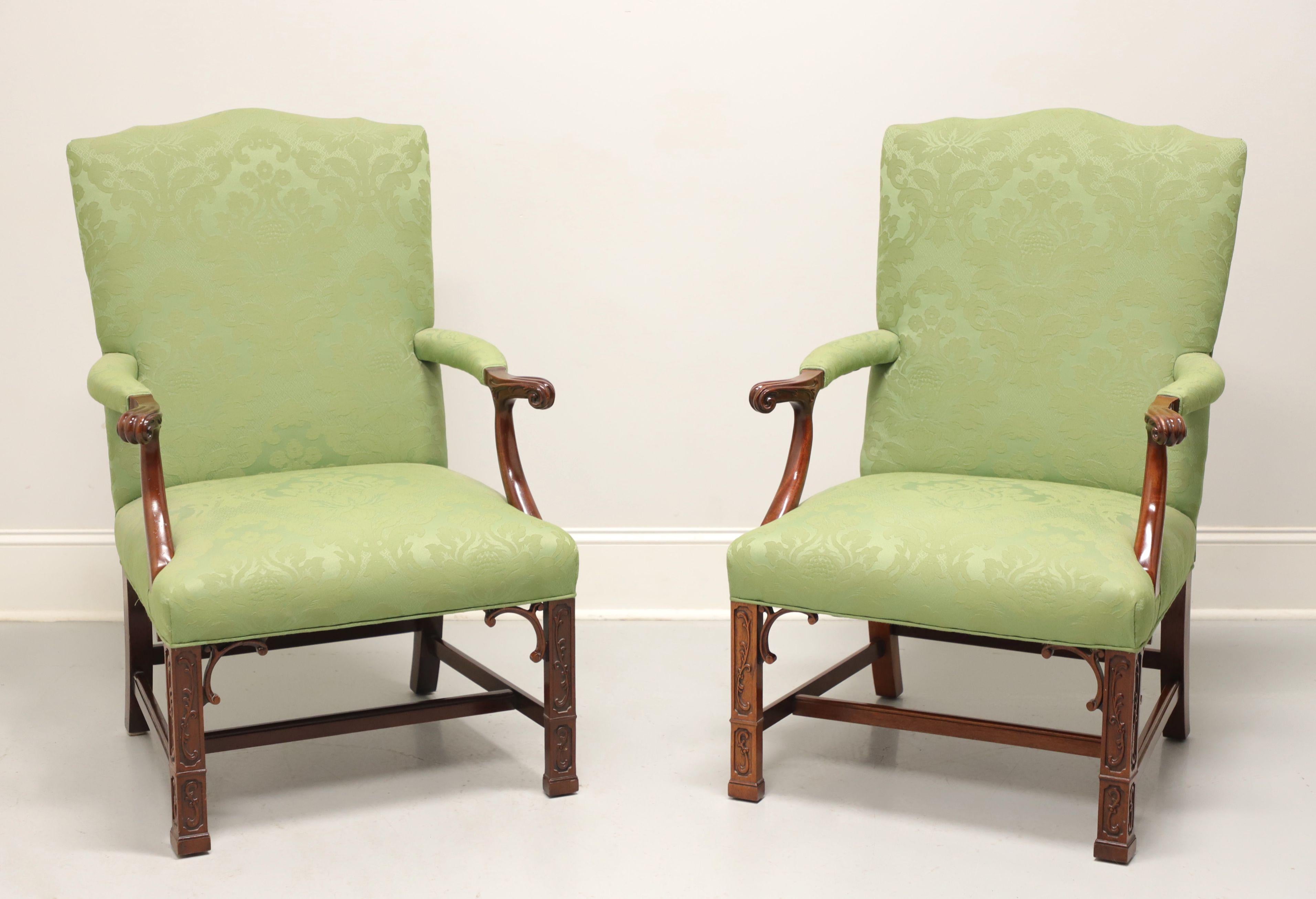 SOUTHWOOD Gainsborough Mahogany Chippendale Style Fretwork Armchairs - Pair For Sale 5