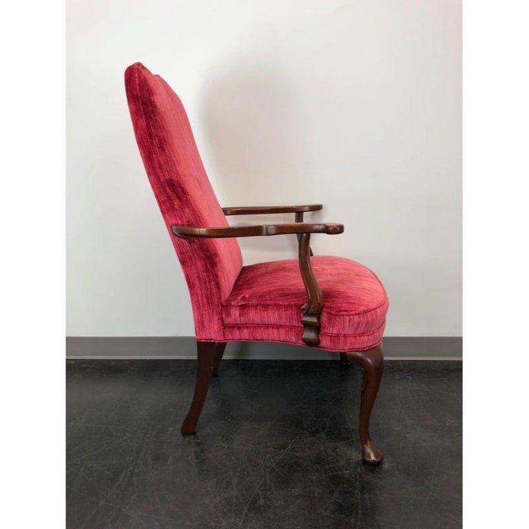 SOUTHWOOD Mahogany Georgian Library Accent Armchair In Good Condition For Sale In Charlotte, NC