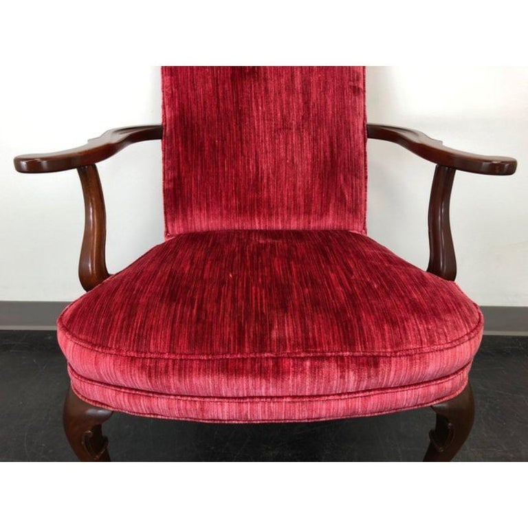SOUTHWOOD Mahogany Georgian Library Accent Armchair For Sale 2