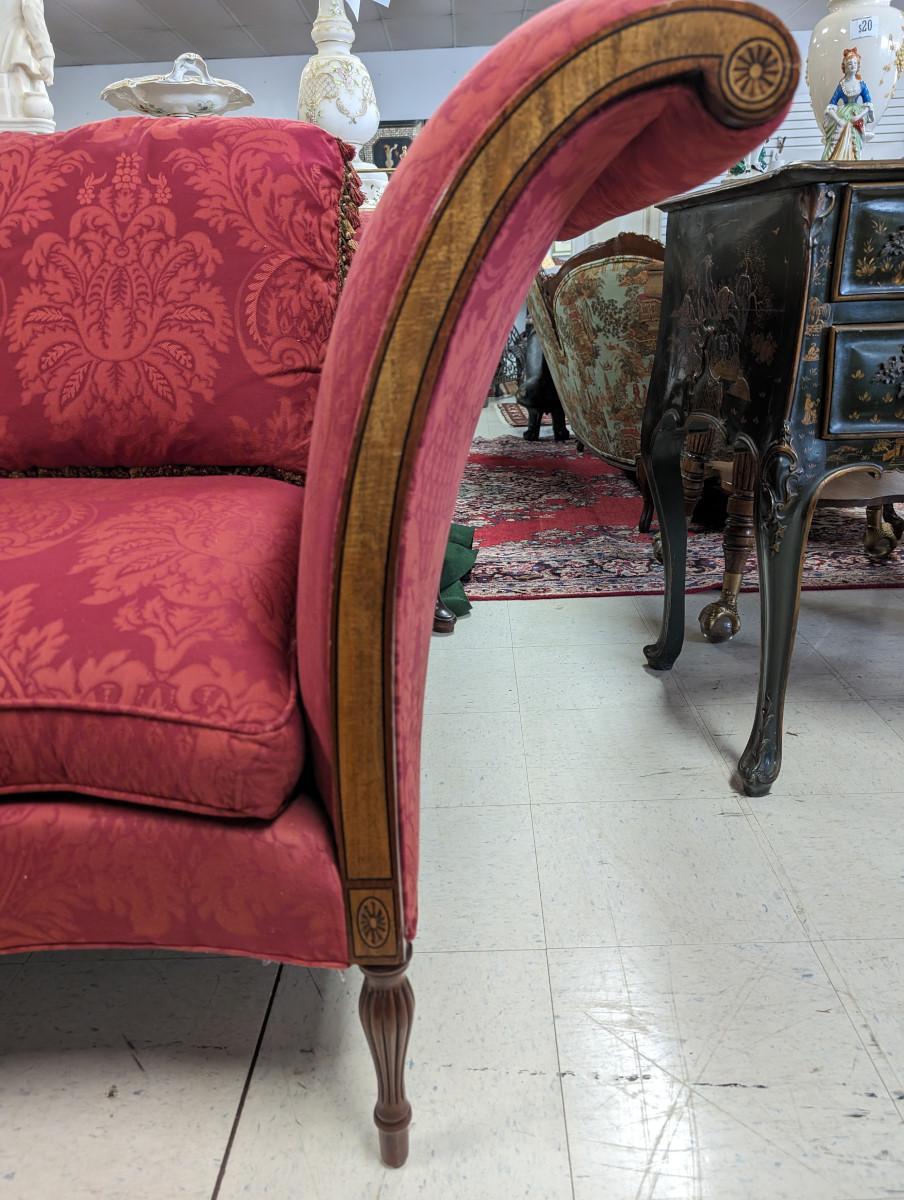 Southwood Sheraton Style Inlaid Sofa In Good Condition In Oakwood, GA