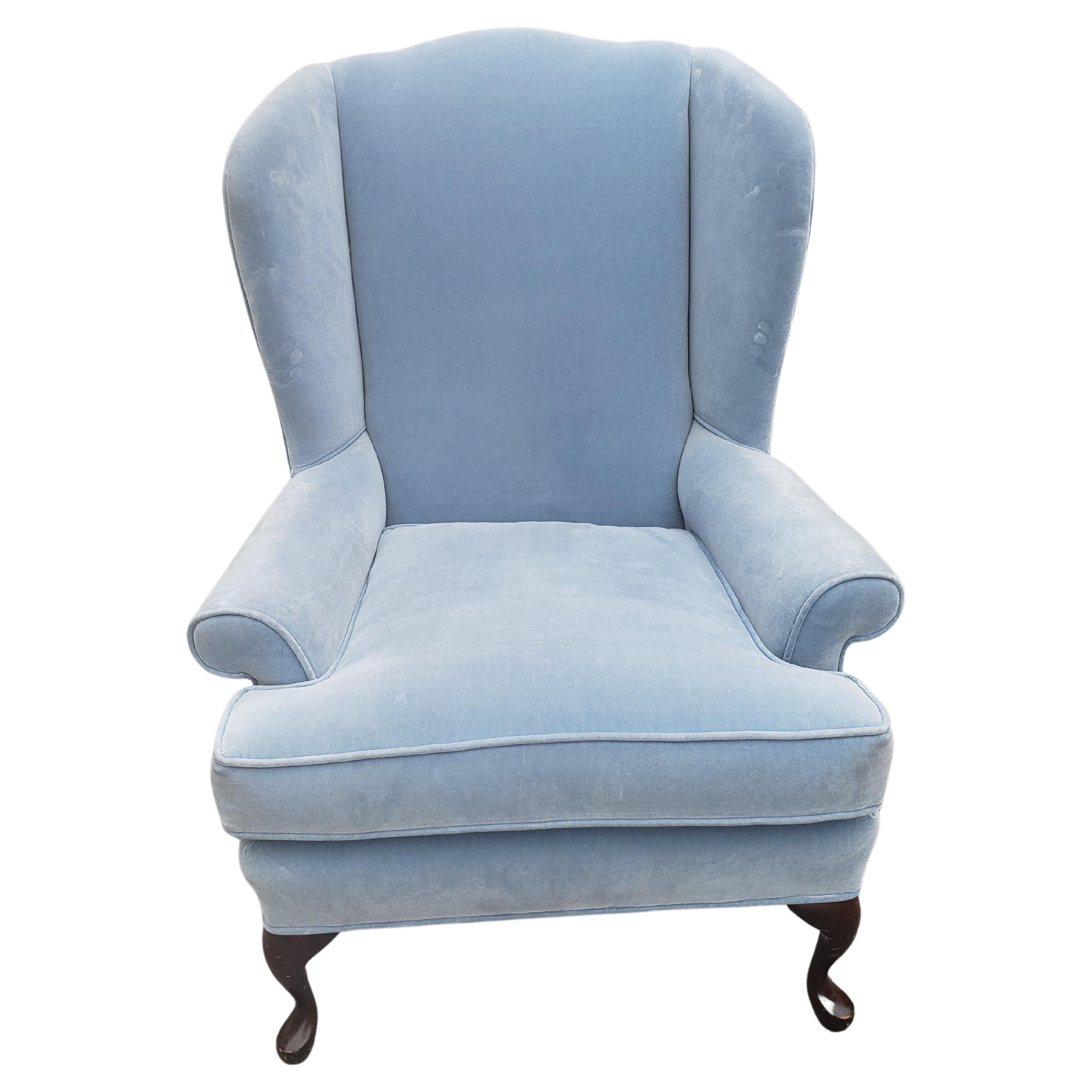 queen anne chair with ottoman
