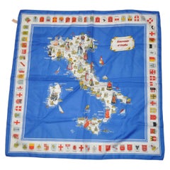 Retro Souvenir d'Italie With Royal Flags Borders Scarf